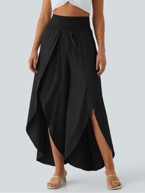 Halara Breezeful High Waisted Palazzo Pants Wide Leg Flowy Black NWT Flowy